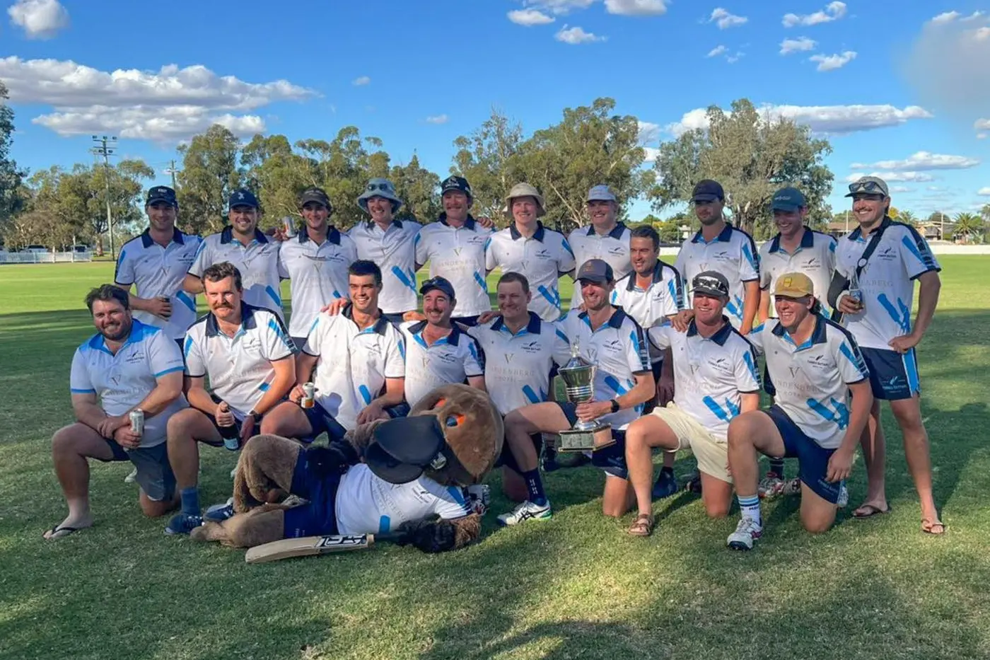 The Battapi celebrate the A Grade grand final victory. PHOTO: Forbes and District Cricket Association