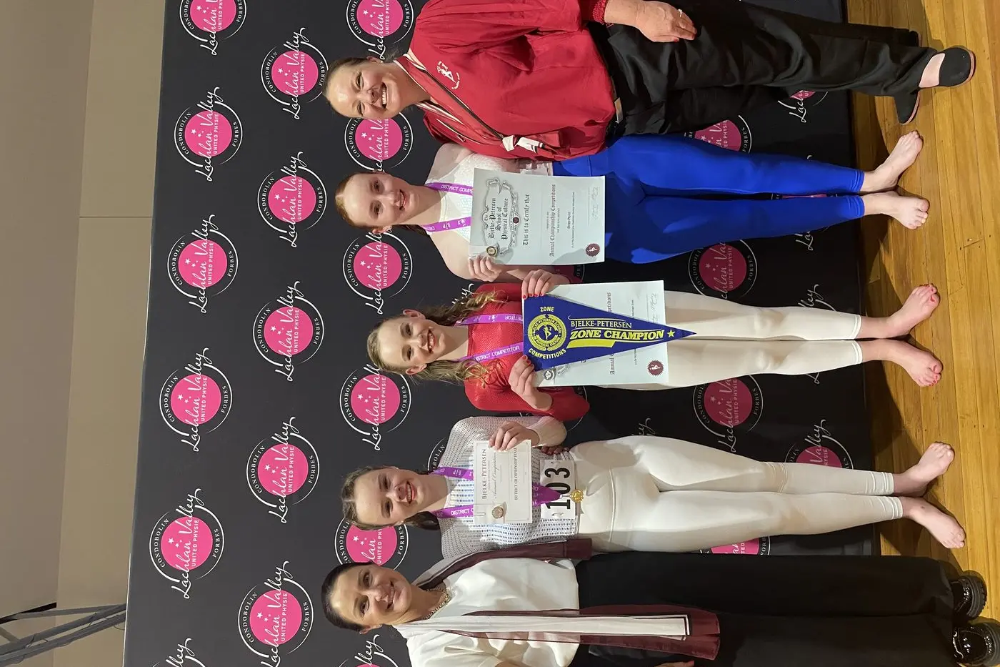 Miss Louise Donnelly, Charlotte Orr, Maddison Hornery, Grace McDonald and Kim Orr. PHOTOS: Supplied