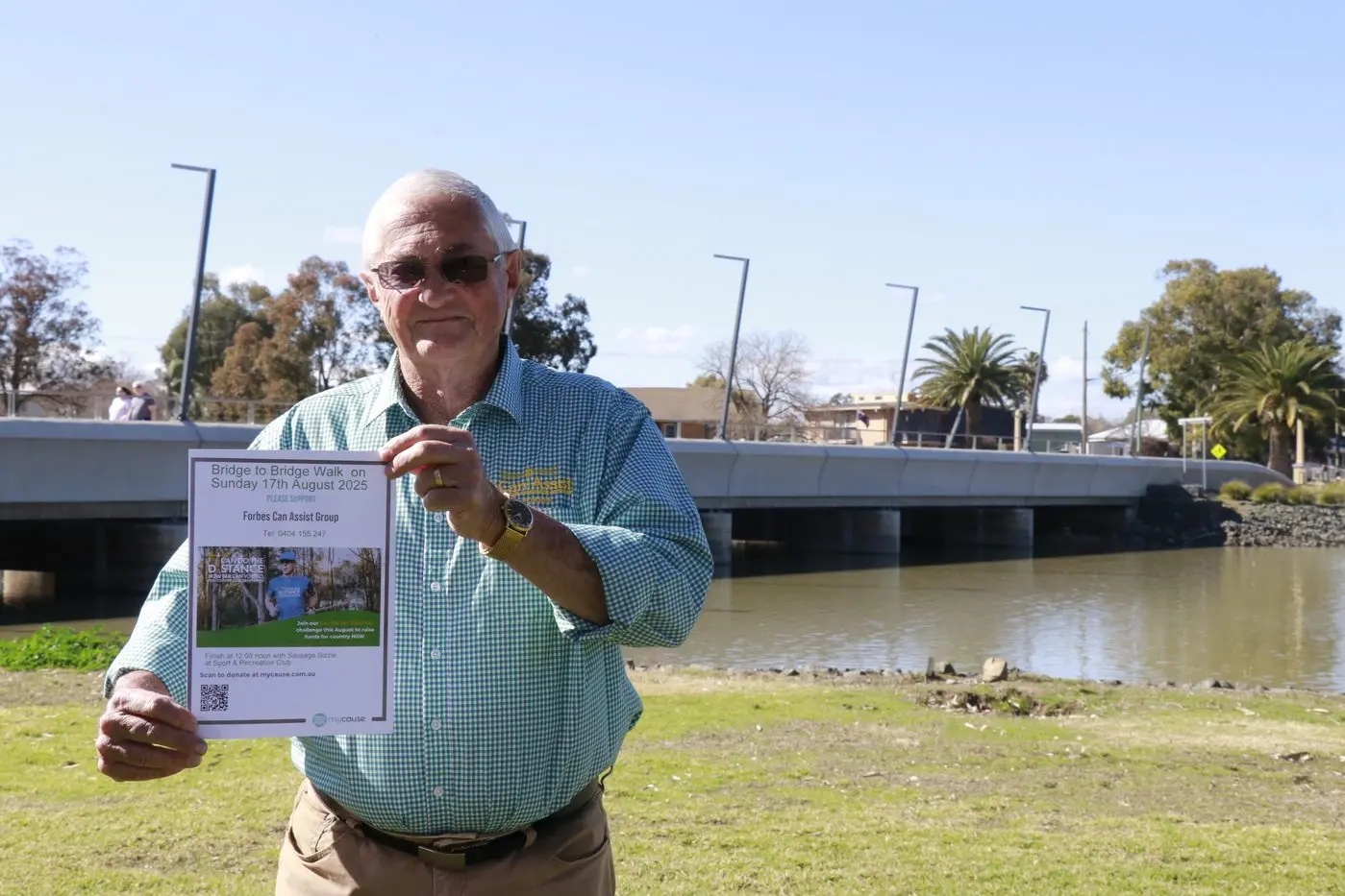 Forbes Can Assist branch president John Schrader welcomes the community to join the organisation\\'s Can Do Challenge - a bridge to bridge walk around beautiful Lake Forbes on Sunday, 17 August.