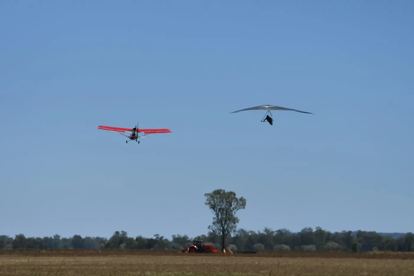 Gliders are towed into the air at the Forbes Flatlands hang gliding competition. PHOTO: File