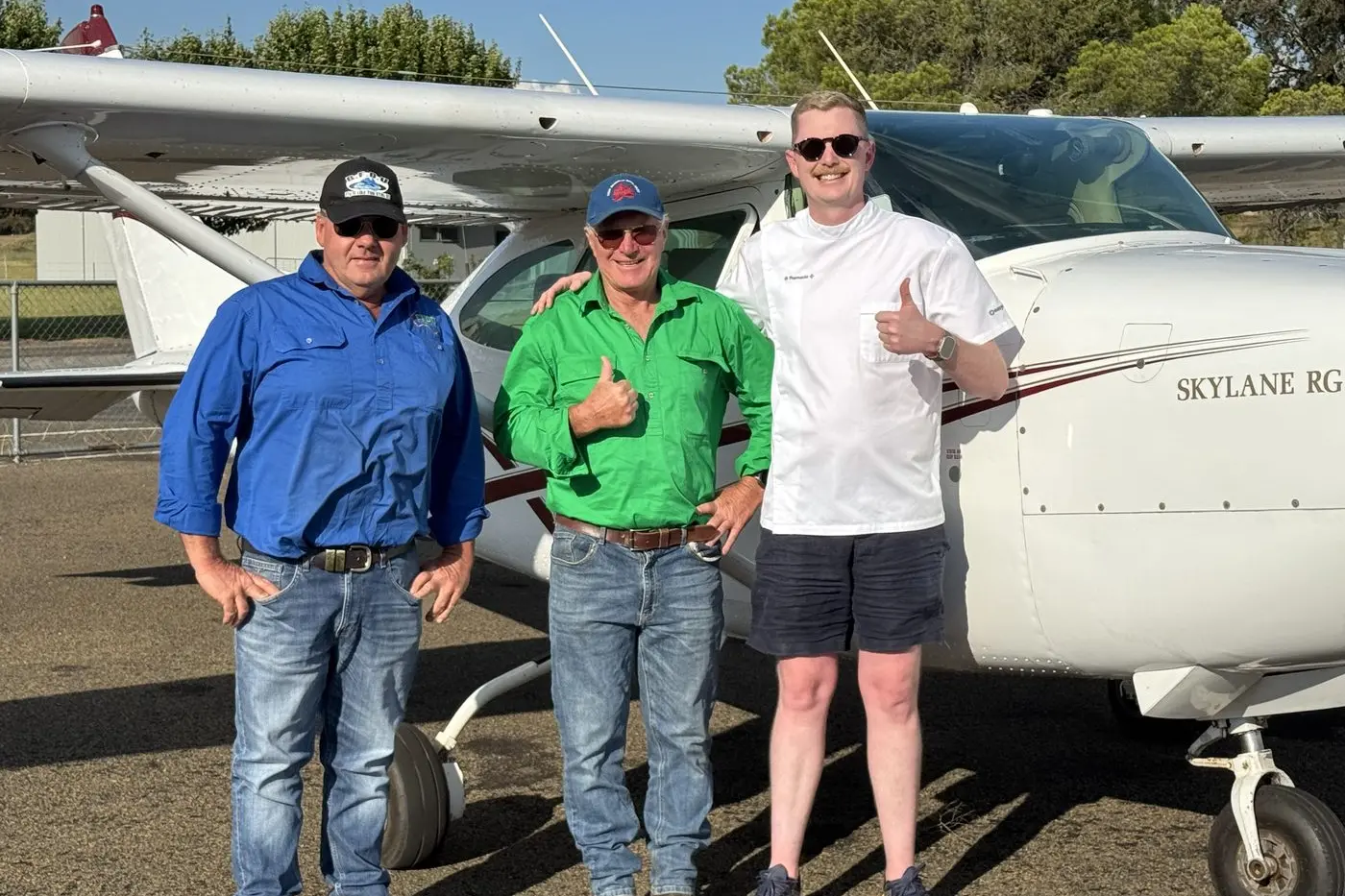 Brad Shephard, John Johnson and Jack Buckley will take to the skies in the Outback Air Race for the Royal Flying Doctor Service. PHOTO: Supplied