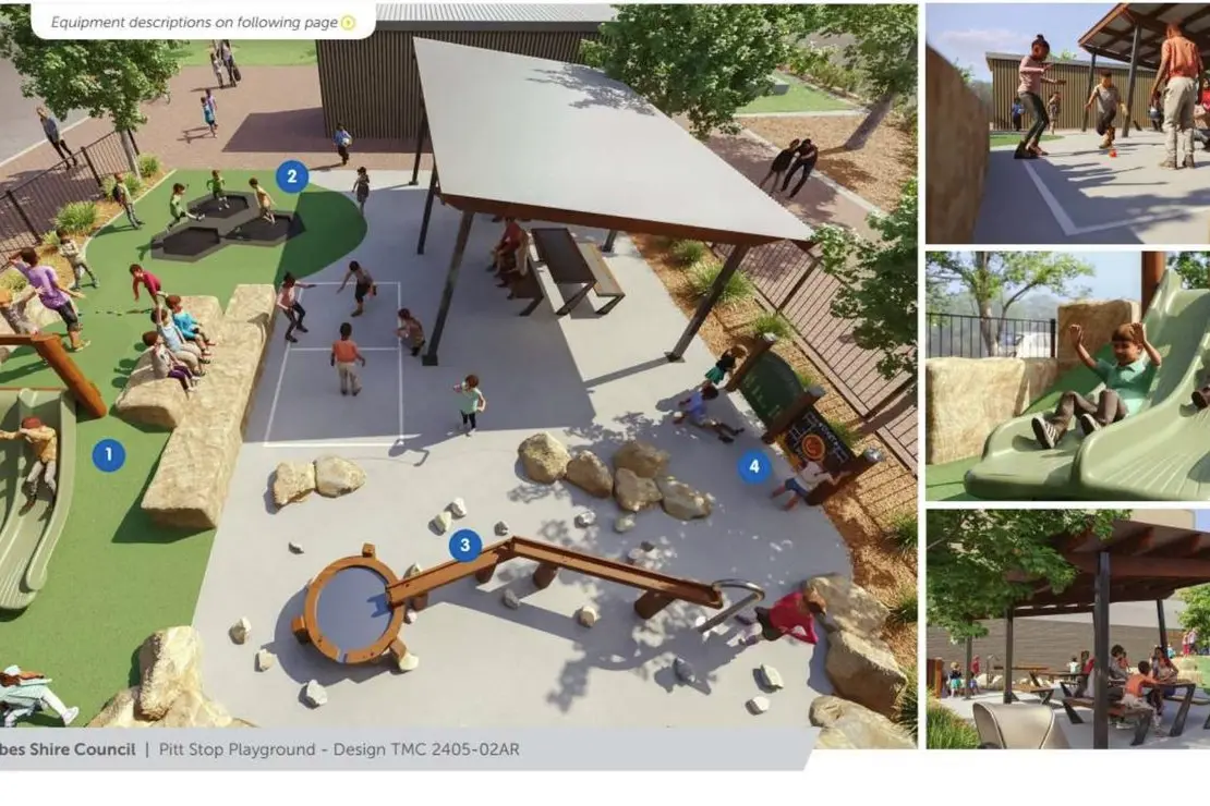 Council has received detailed designs for the Pit Stop playground. PHOTOS: Council
