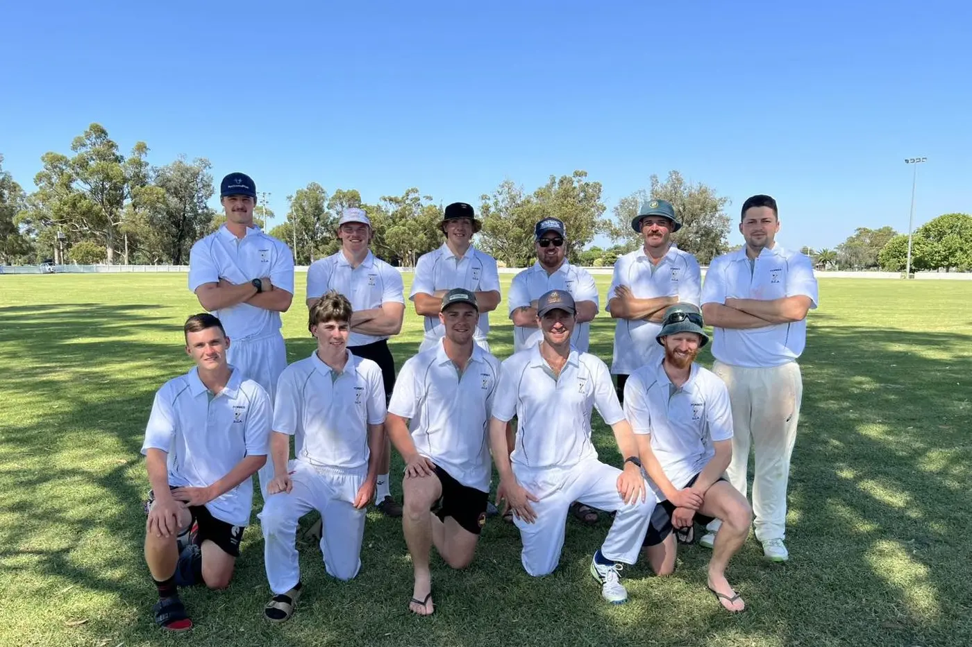 (Back) Jack Cole, Harry Leadbitter, Ky O\\u2019Byrne, Tim Welsh, Jordan Wright, Ollie Patterson (front) Henry Hodges, Tom Glasson, Toby Hurford, Dan Sweeney (c), Peter Webb. Absent Nick Corderoy. PHOTO: Forbes Cricket