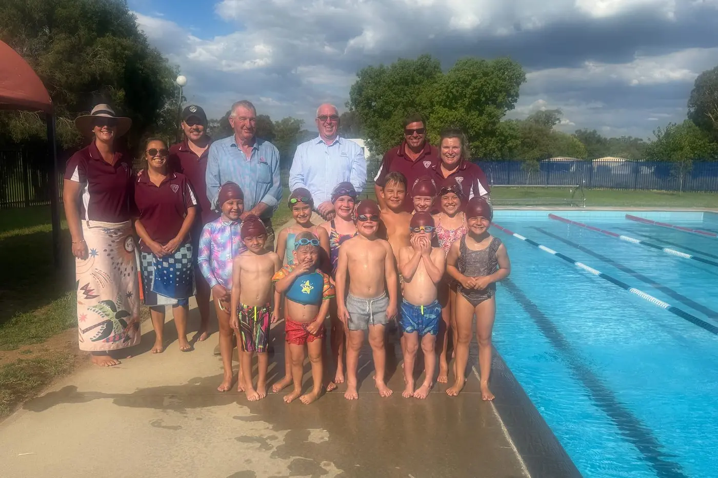 Chris Sweeney and Wayne O\\'Neill representing Forbes Rugby Union donating proceeds from the Springvale Cup to Eugowra junior sports committee. PHOTO: Supplied
