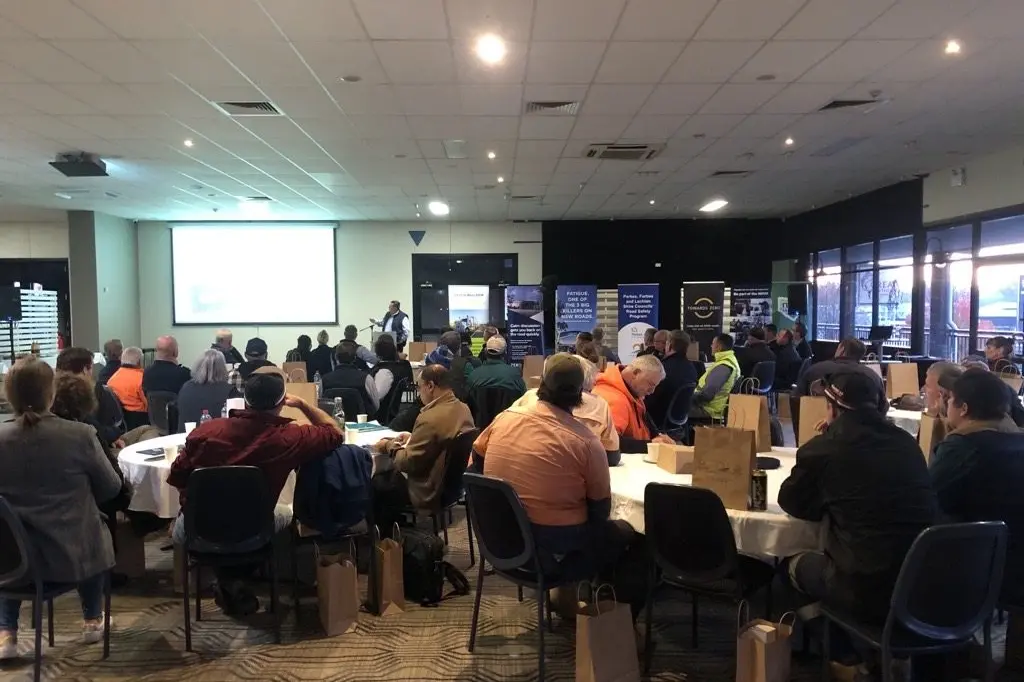 Some 80 stakeholders at the heavy vehicle breakfast forum in Forbes. PHOTO: Supplied