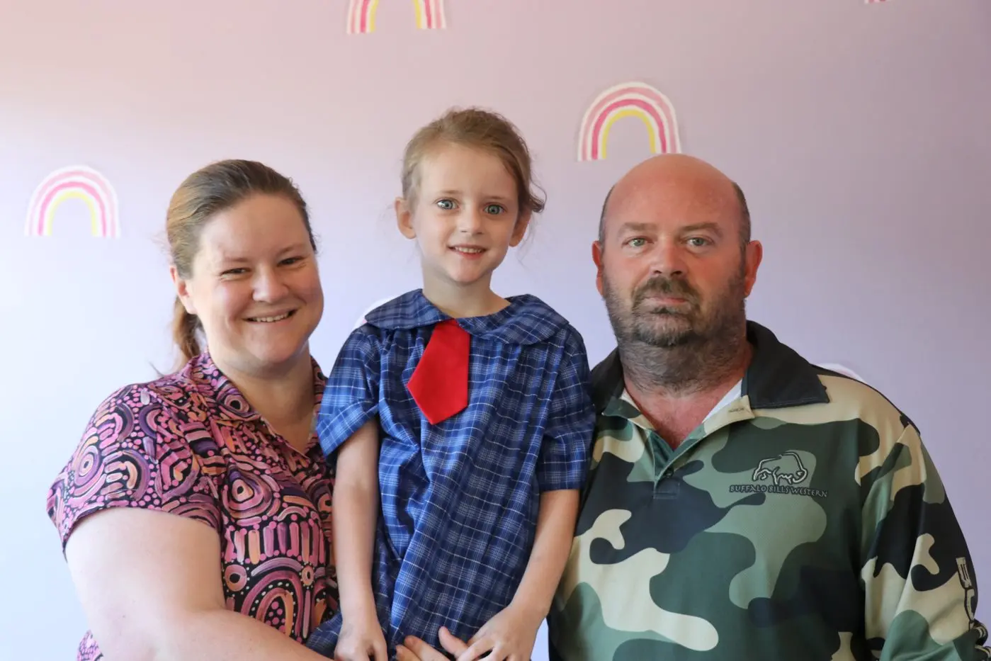 Little Annabelle all set for her first day with Mez Beck and Dave Annetts.