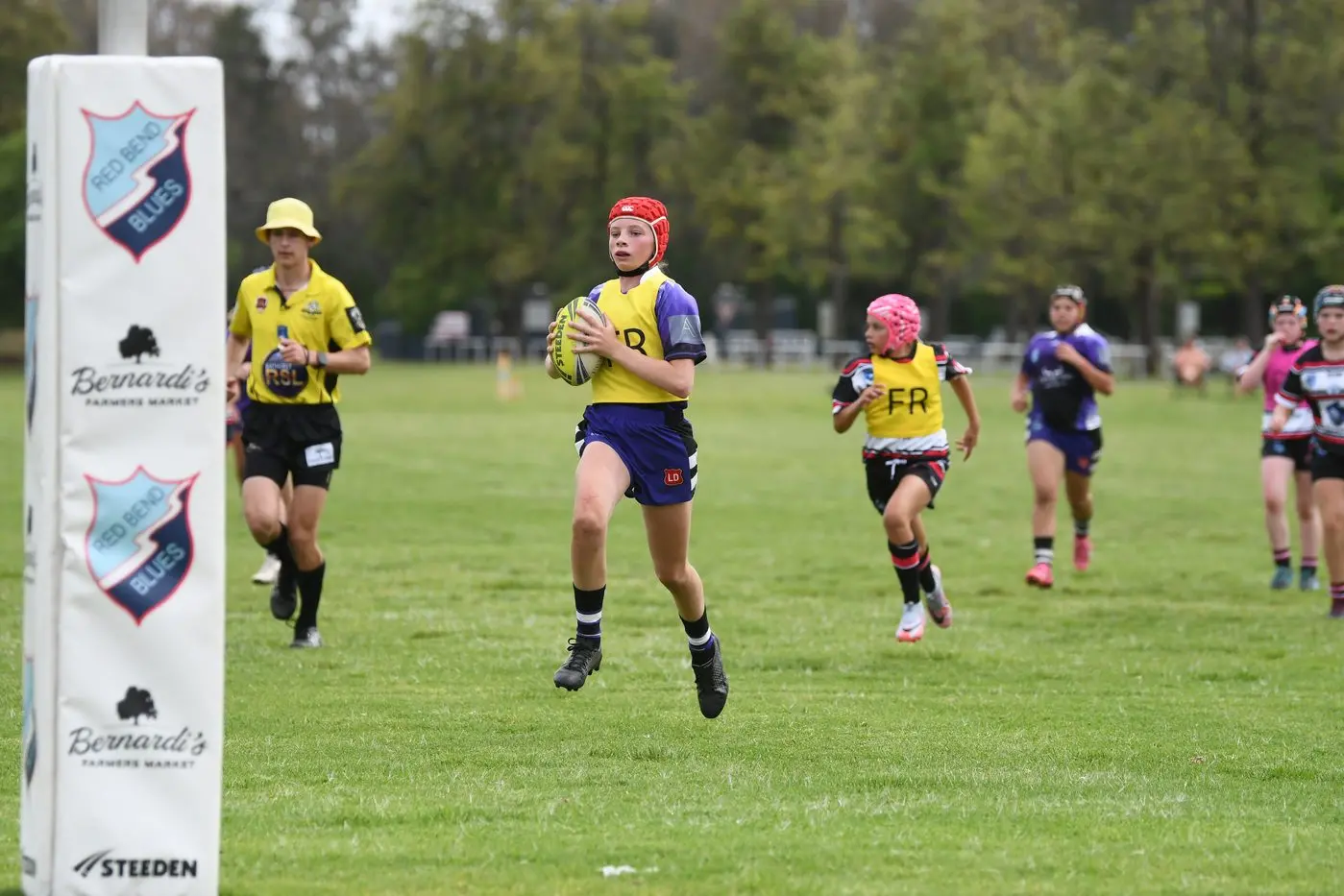Zoe Field scored two tries in Lachlan Under 12s win over Goannas. PHOTOS: Renee Powell