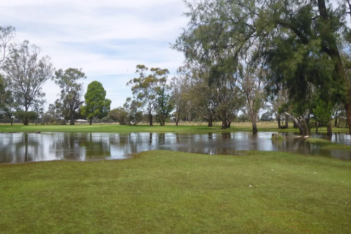 Looking from the 4th fairway to the green, with the footbridge on the right barely visible. PHOTO: Short Putt