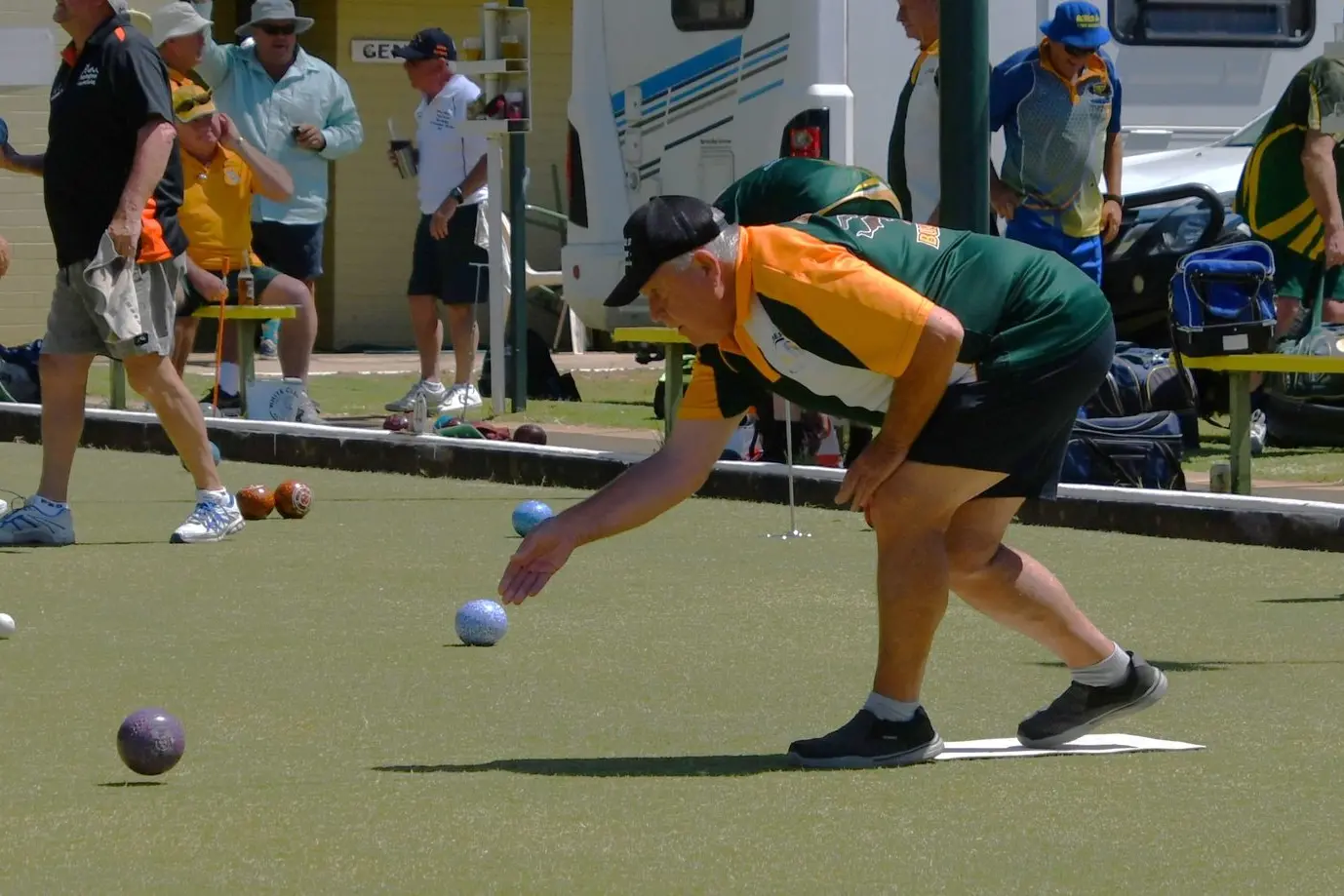 Dale Maynard on the bowling greens. PHOTO: Jenny Kingham
