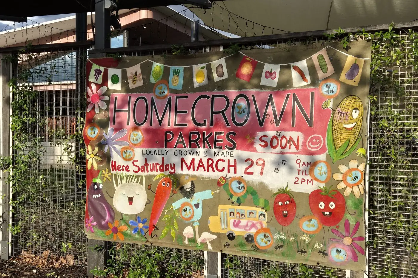 The Homegrown Parkes banner is up and that means its time to start registering your interest for the many workshops on offer. PHOTO: Supplied