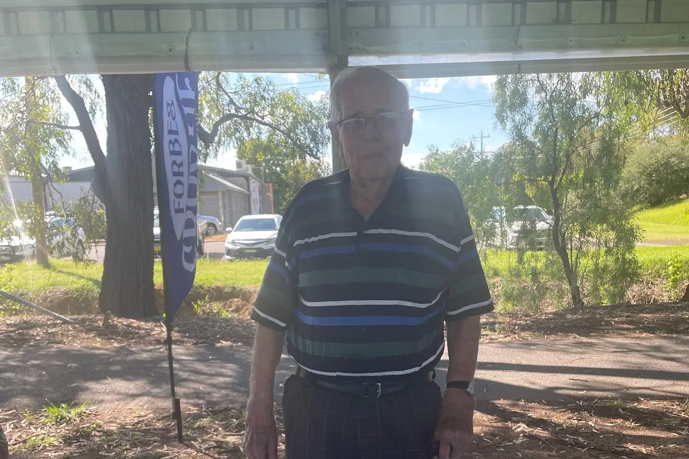 Frank Donohoe cutting his 90th cake. PHOTO: Supplied