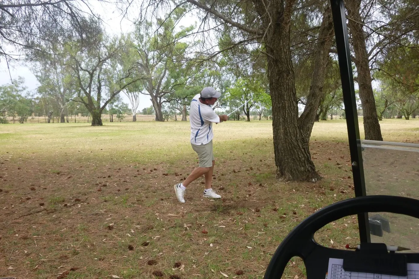 Todd Callaghan in full control of his recovery shot.