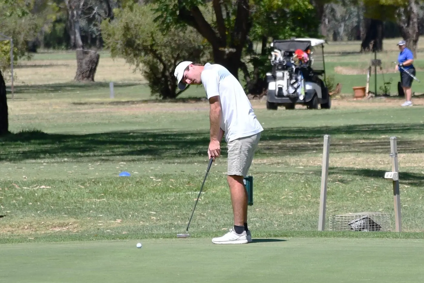 Nick Ryan tees off. PHOTO: Jenny Kingham