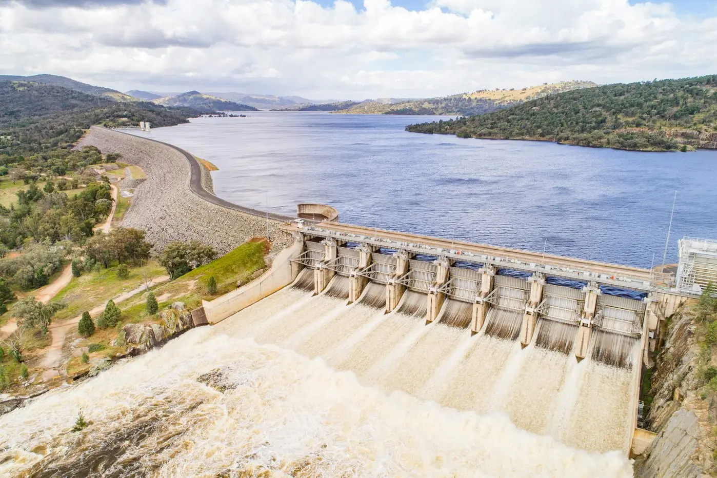 Waters flow from Wyangala Dam. Picture WaterNSW