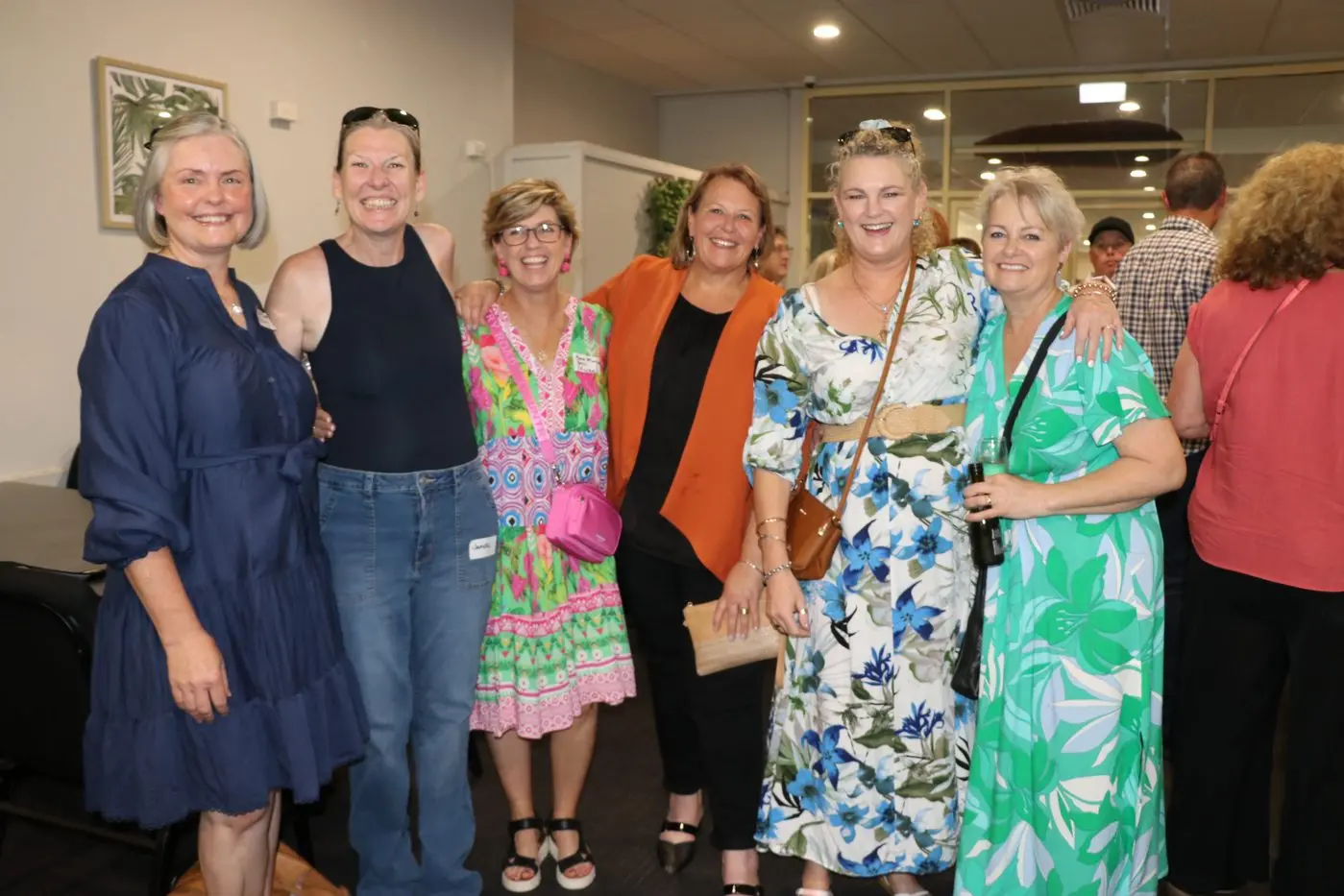 Maree Yapp, Janelle Smith, Anne Maree Dwyer, Michelle Canbulat, Jen Malcolm and Marg Davie at the reunion. PHOTOS: Renee Powell       