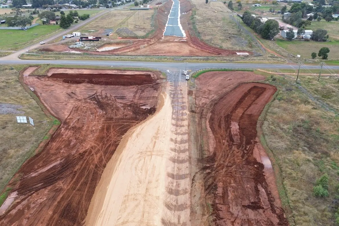 The new Parkes bypass roundabout will be at the intersection of Westlime Rd and Condobolin Road. Picture supplied