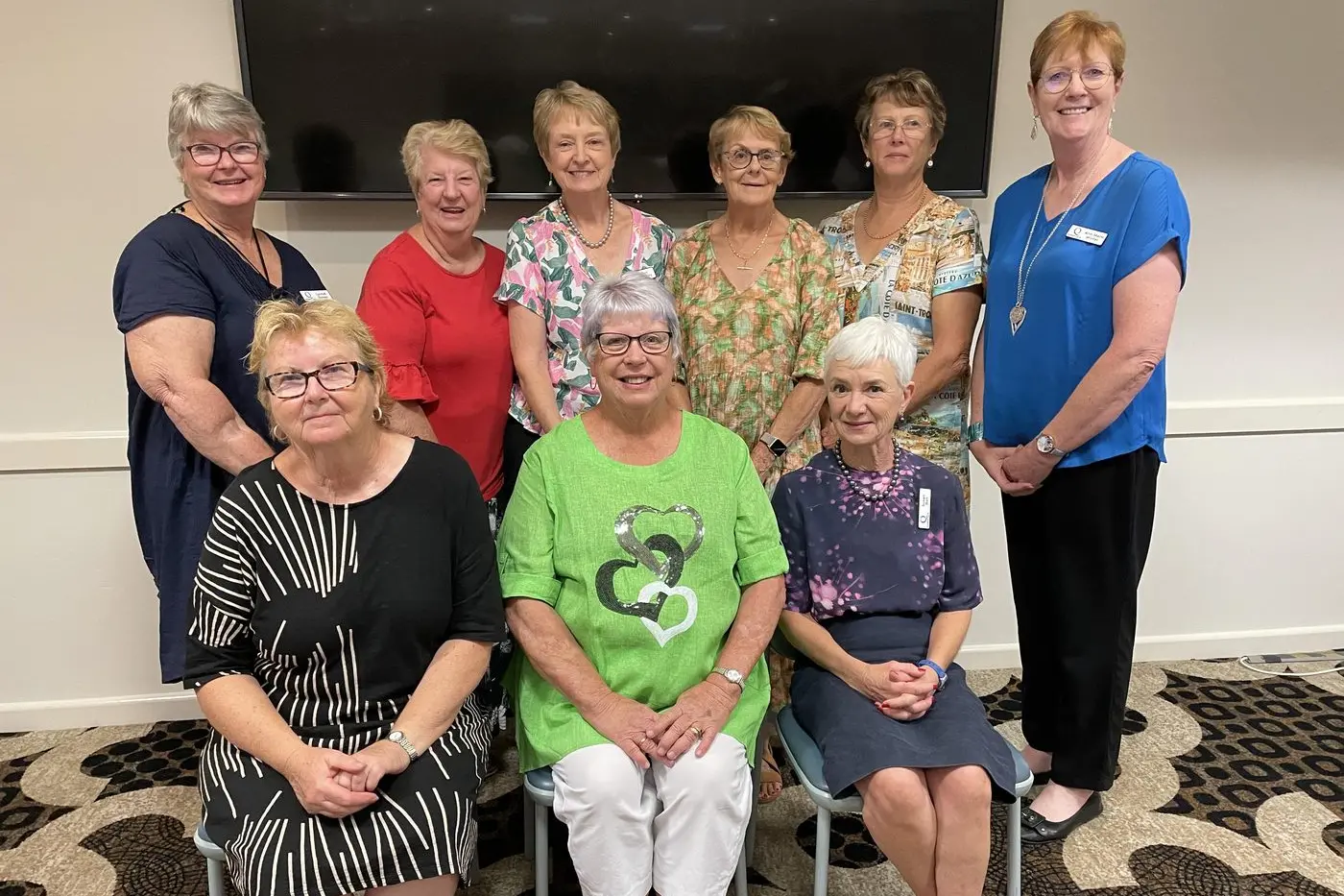 (Back) Lyndall Bowen, Kerrie Churchill, Dot Bradley, Kay Craft, Jo Burke, Ann-Marie Winter. (Front) President Karen Ritchie, Janet O\\u2019Donoghue, Susan Ball. Image supplied.