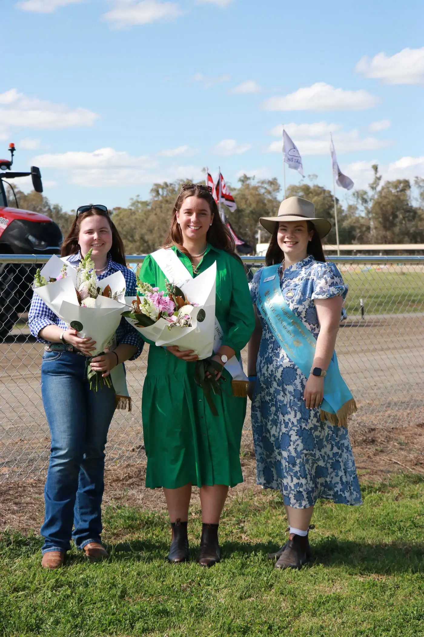 Our Forbes Young Woman entrants Peta Allen and Libby Cole with special guest Charlotte McGrory, Bourke Young Woman and Sydney Royal finalist. 