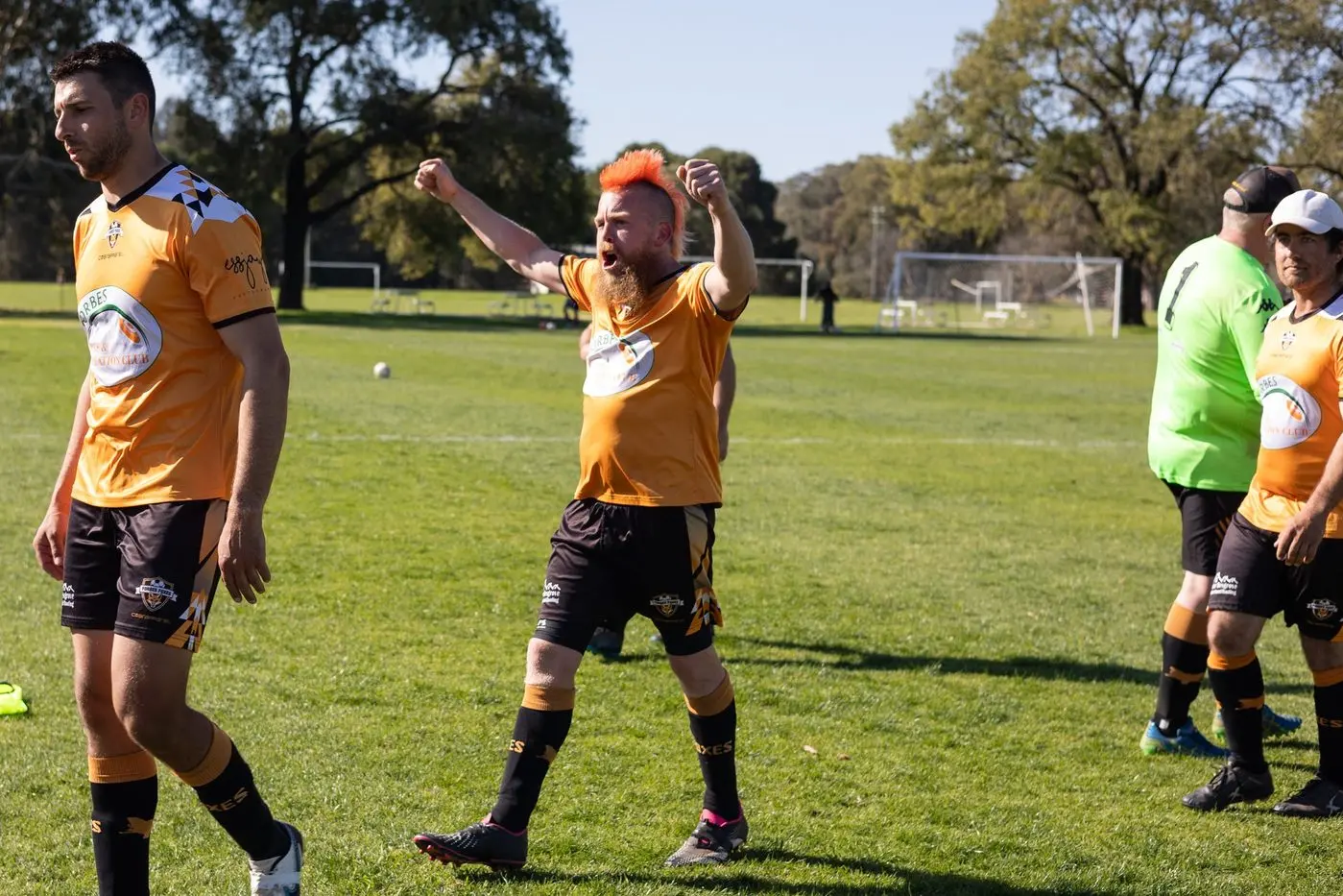 Karl Biles celebrates Sunday\\'s win and the chance to host the grand final. Picture Essjay Photography