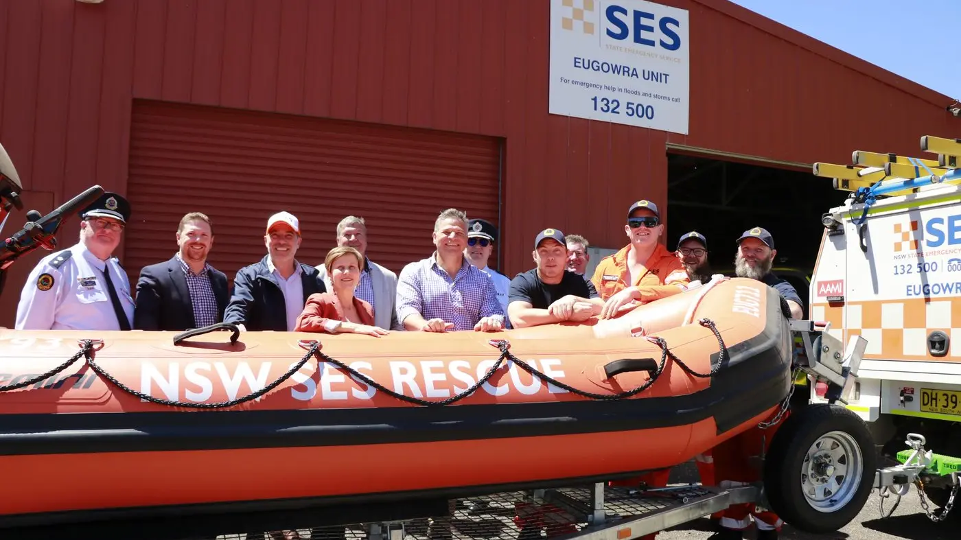 Eugowra SES takes delivery of rescue boat, storm trailer
