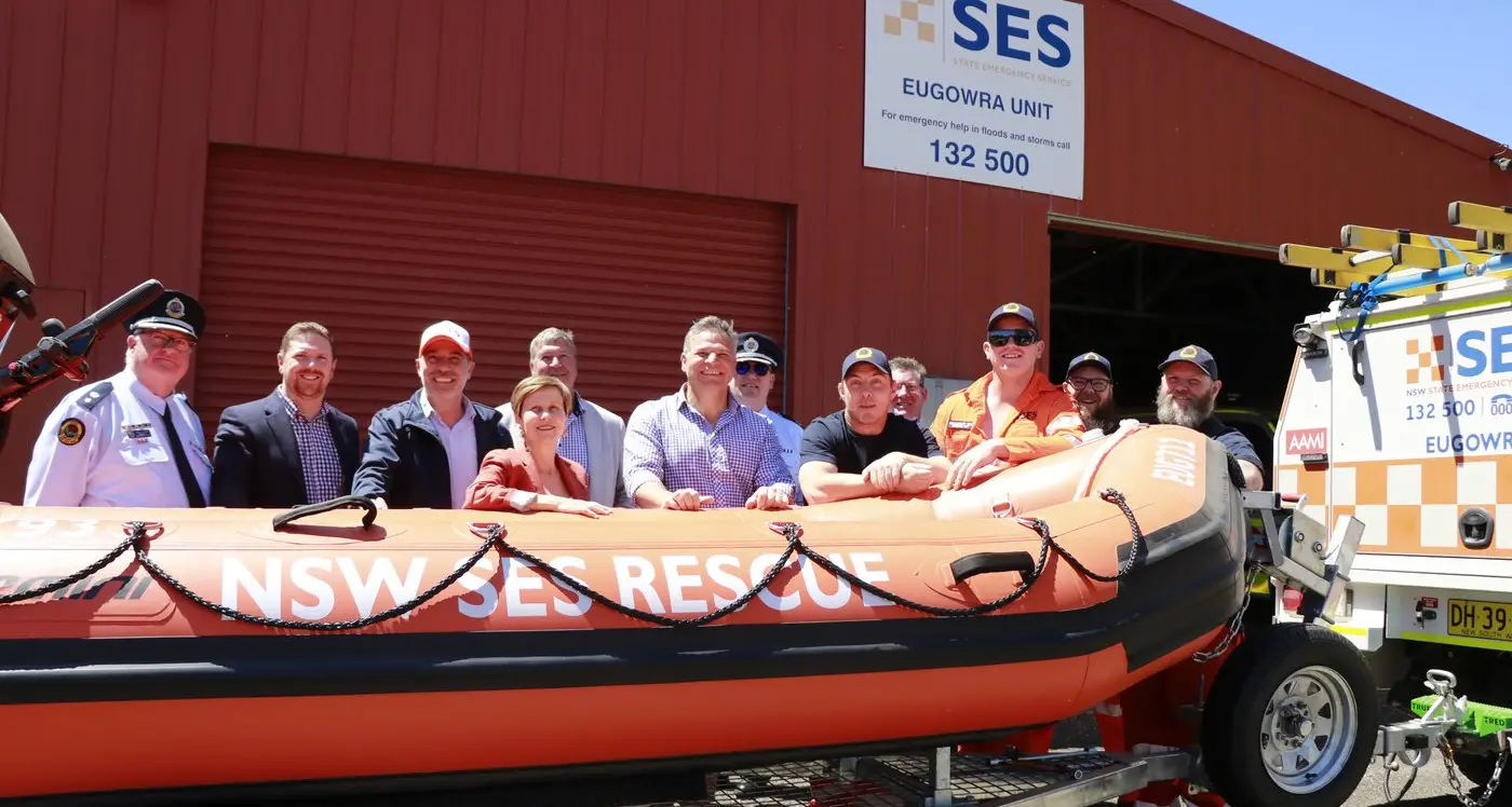 Eugowra SES takes delivery of rescue boat, storm trailer