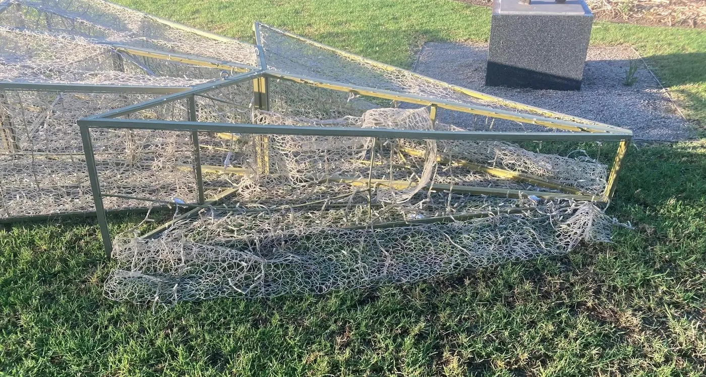 Vandals strike Christmas tree