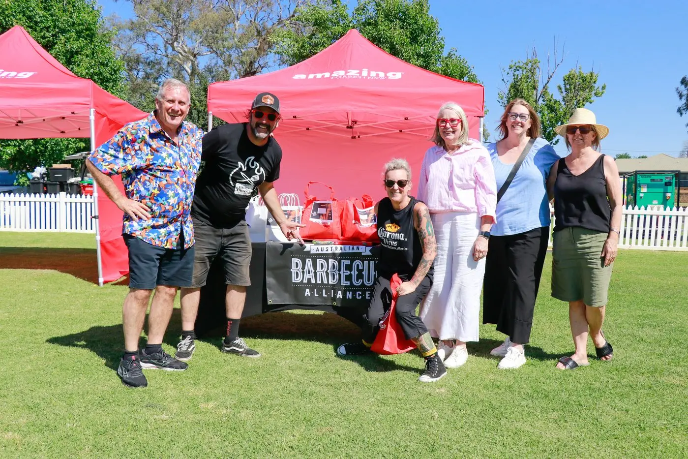 Deputy Mayor Chris Roylance, Mayor Phyllis Miller, Councillors Michele Herbert and Marg Duggan congratulate Saturday\\'s overall grilling winners Naomi Roskell and Tim Mazaraki.