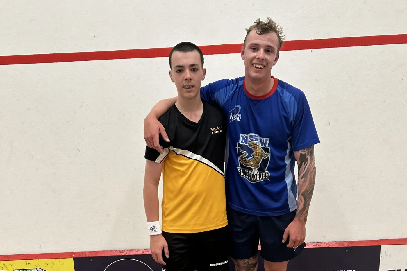 Henry Kross and Lockie Miller battled it out over five big sets for the men\\'s A Grade title. Photo: Supplied