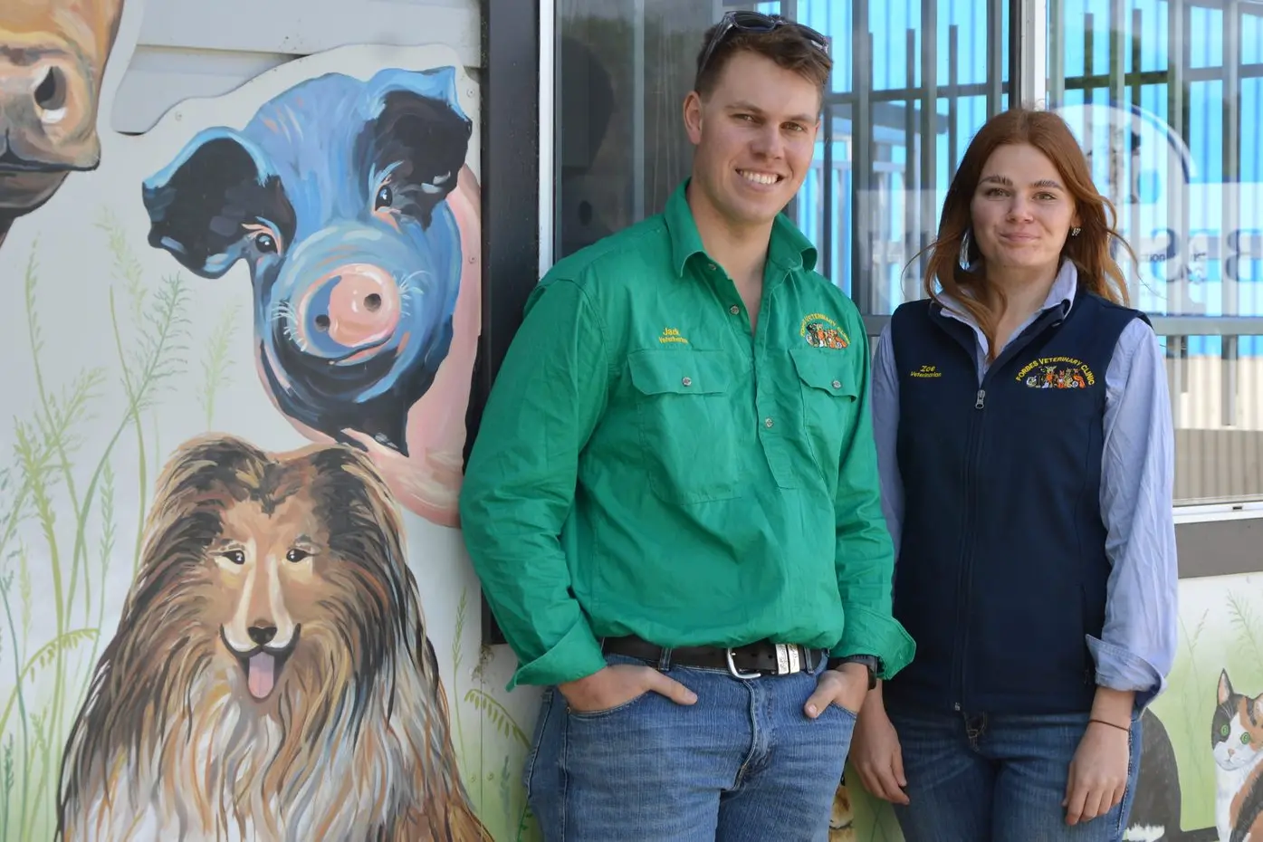 Graduate veterinarians Jack Holmes and Zoe Collits are the new faces at Forbes Veterinary Clinic. PHOTO: Madeline Blackstock