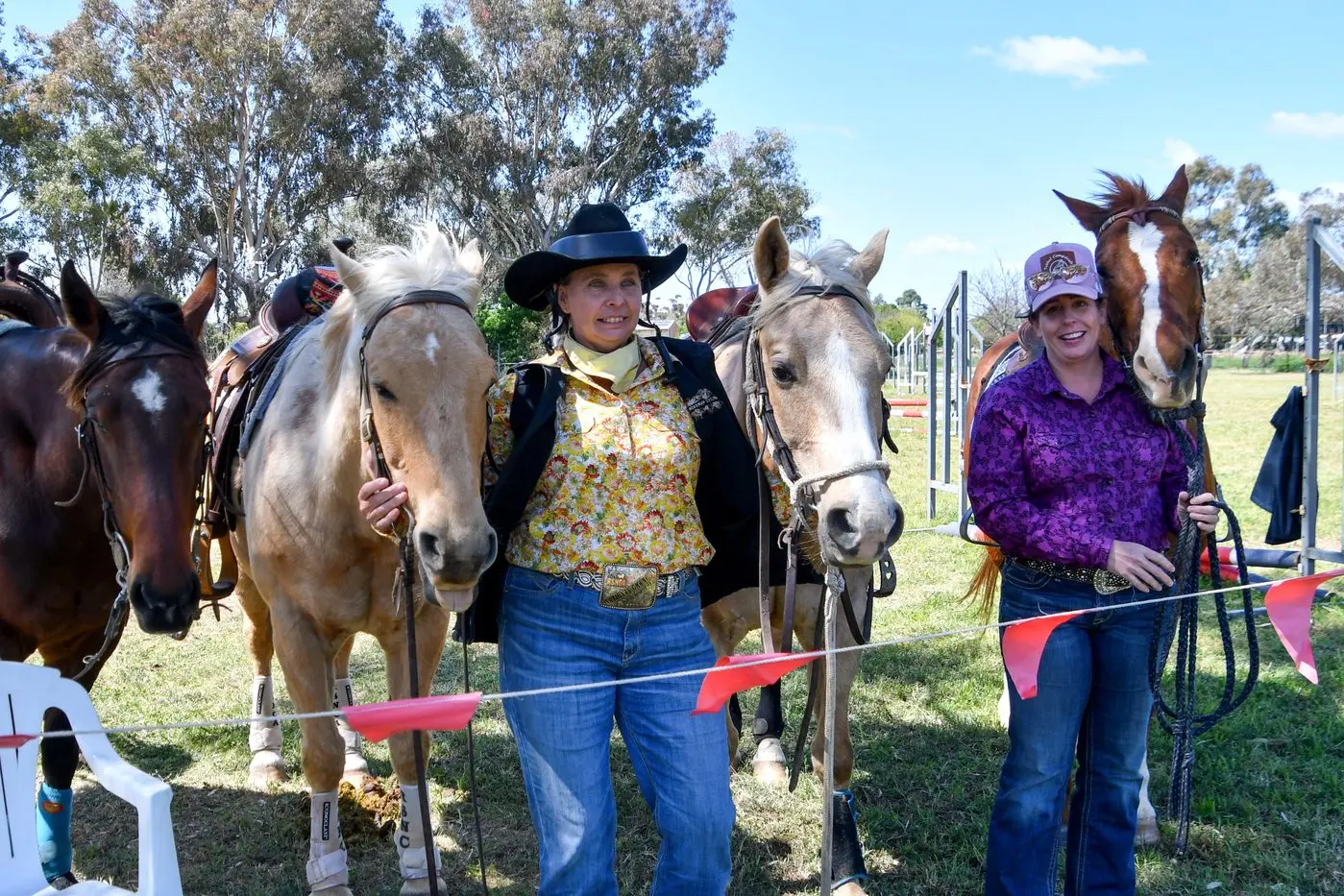 Alley Cat, Dasha and Chance with Beth Camilleri and Rhea Marner with Chase. PHOTOS: Jenny Kingham