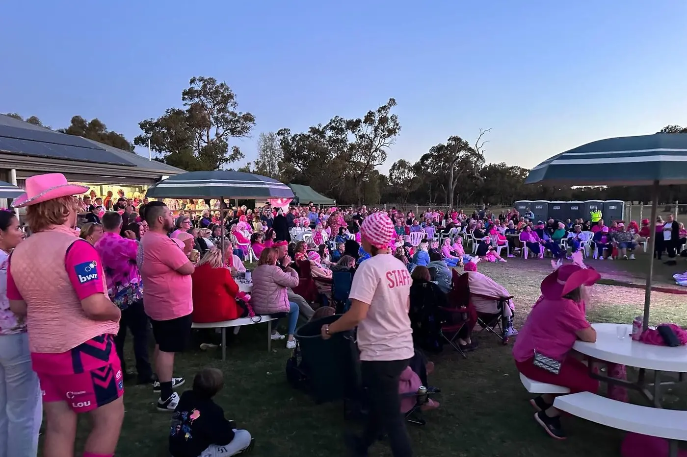 A Town Like Trundle Facebook page posted this photo from the Trundle Pink Ribbon Night on October 13 saying \\'Ever wondered what 700 people at the Trundle Golf Club looks like - wonder no more\\'. 