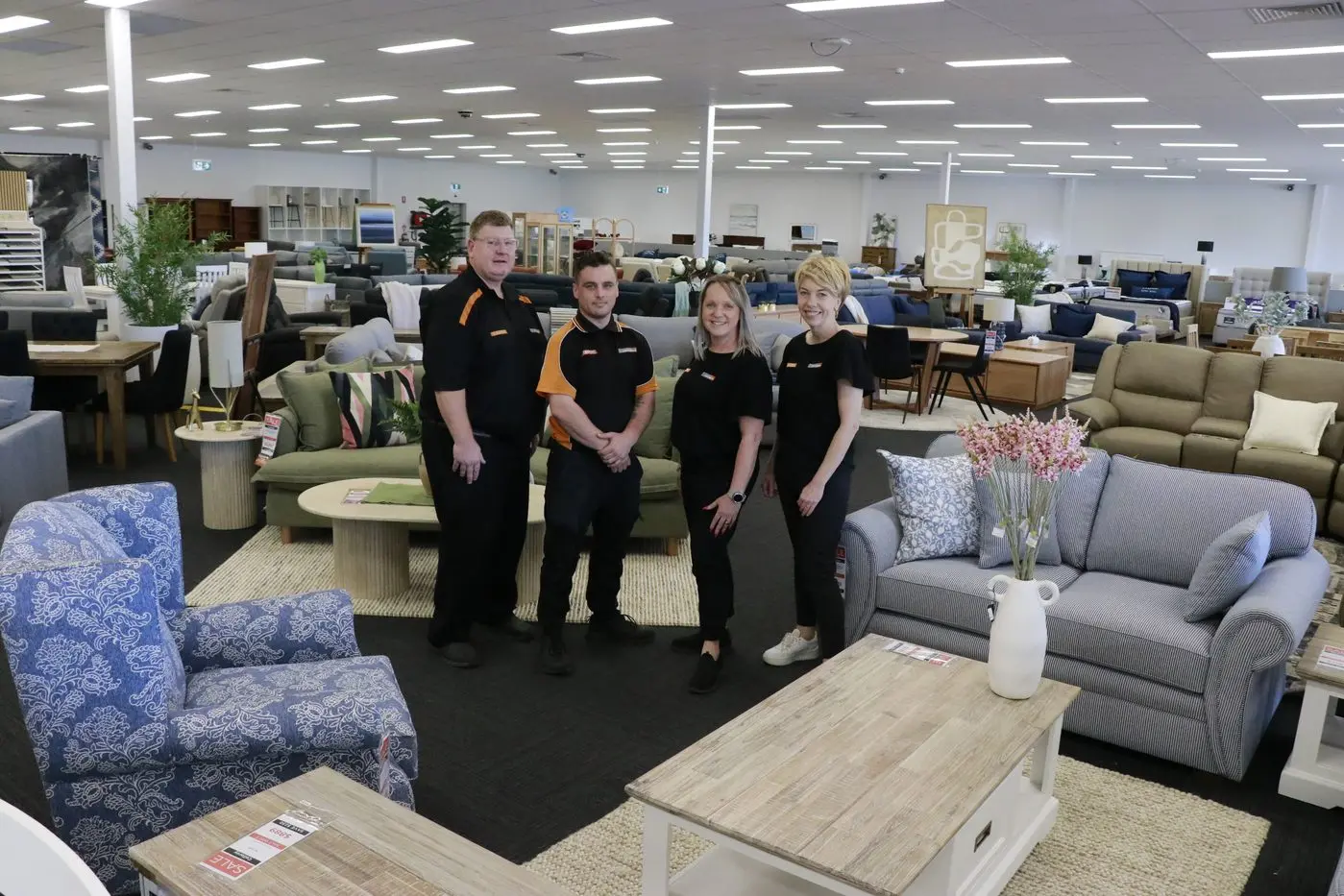 Darren Phillips, Jordan Wilson, Mylessa Ryan and Lisa Staines at Turner\\'s Furniture One.