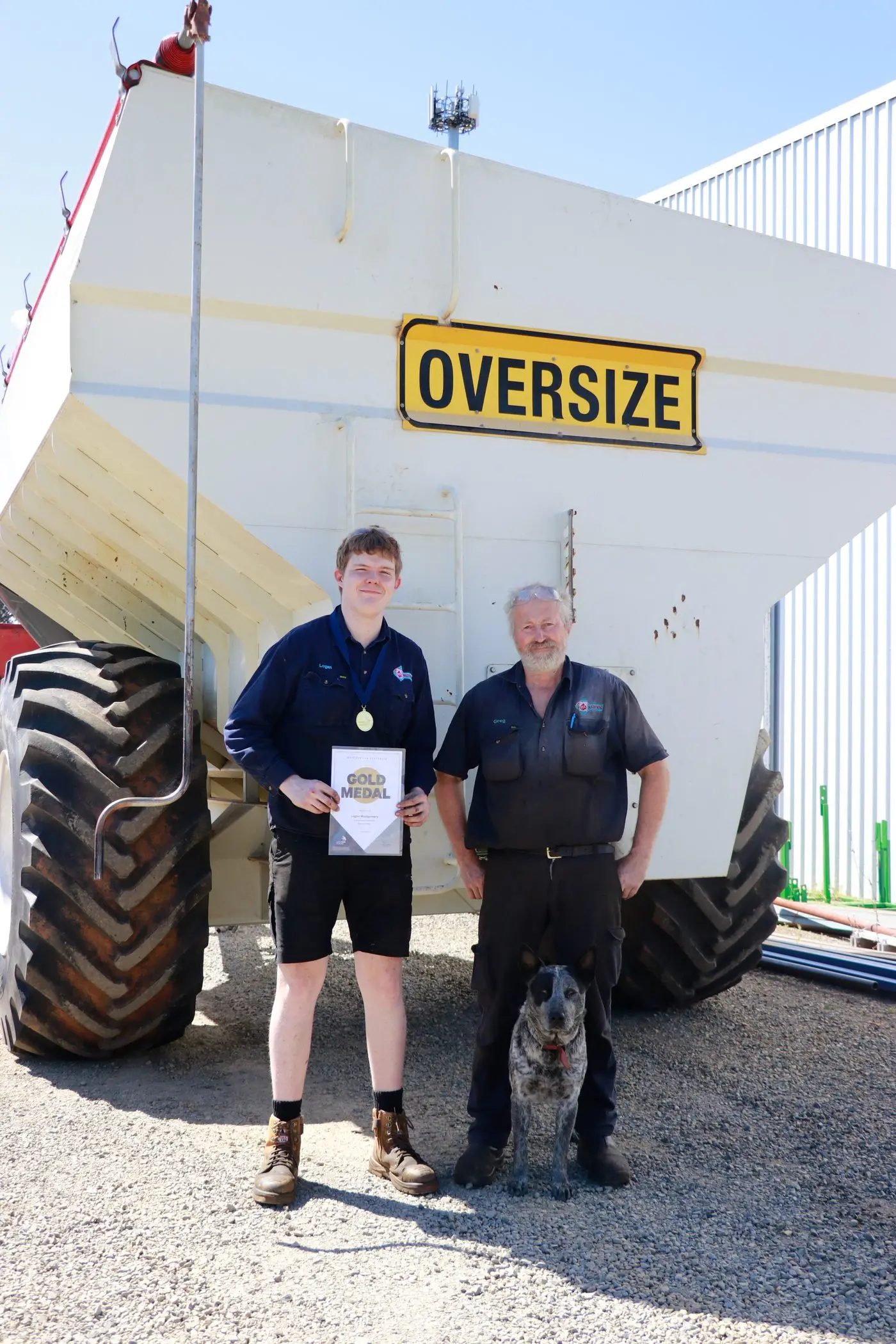 Logan Montgomery and Greg Drabsch at Ace Machining. 