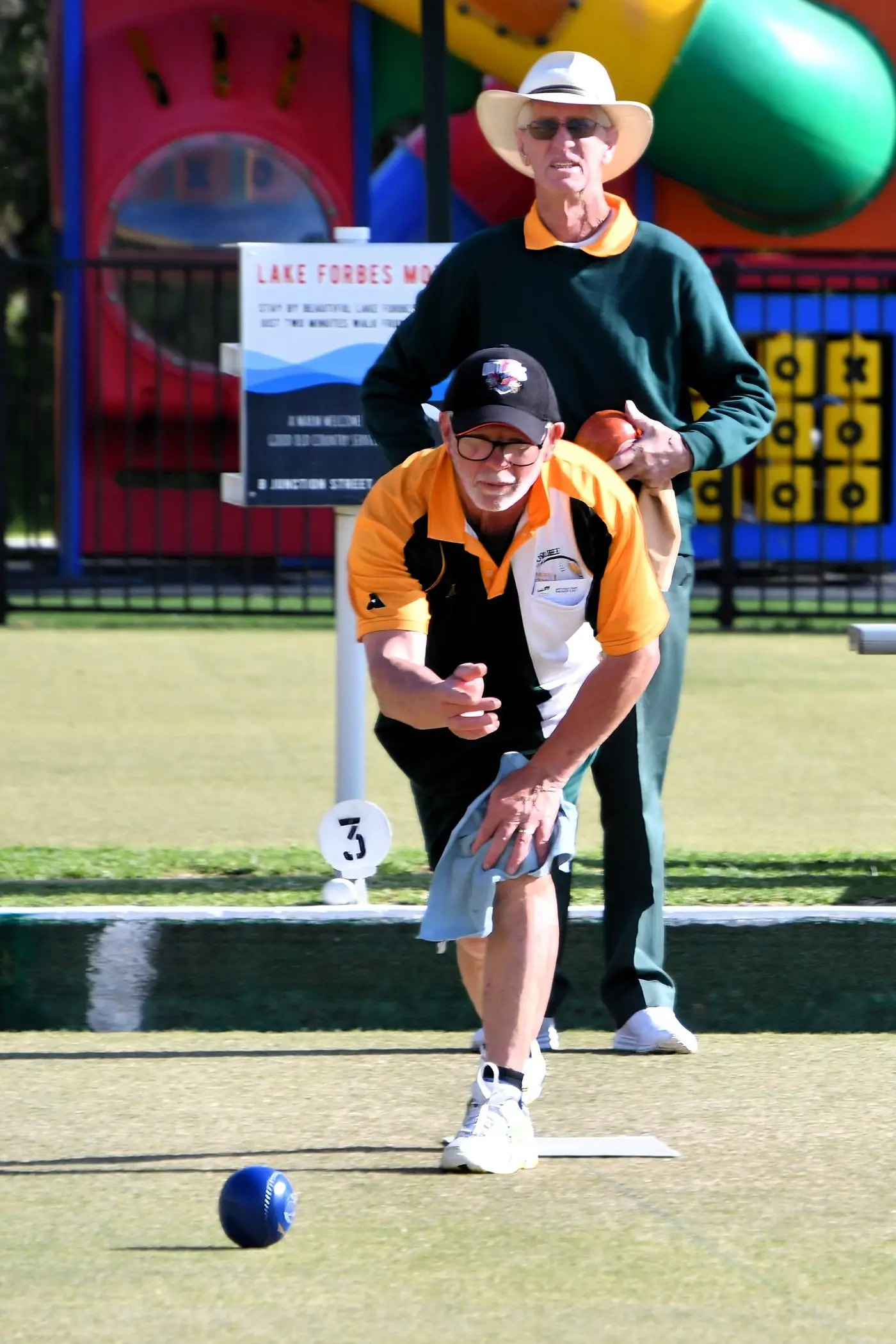 Jeff Nicholson on the greens. PHOTO: Jenny Kingham