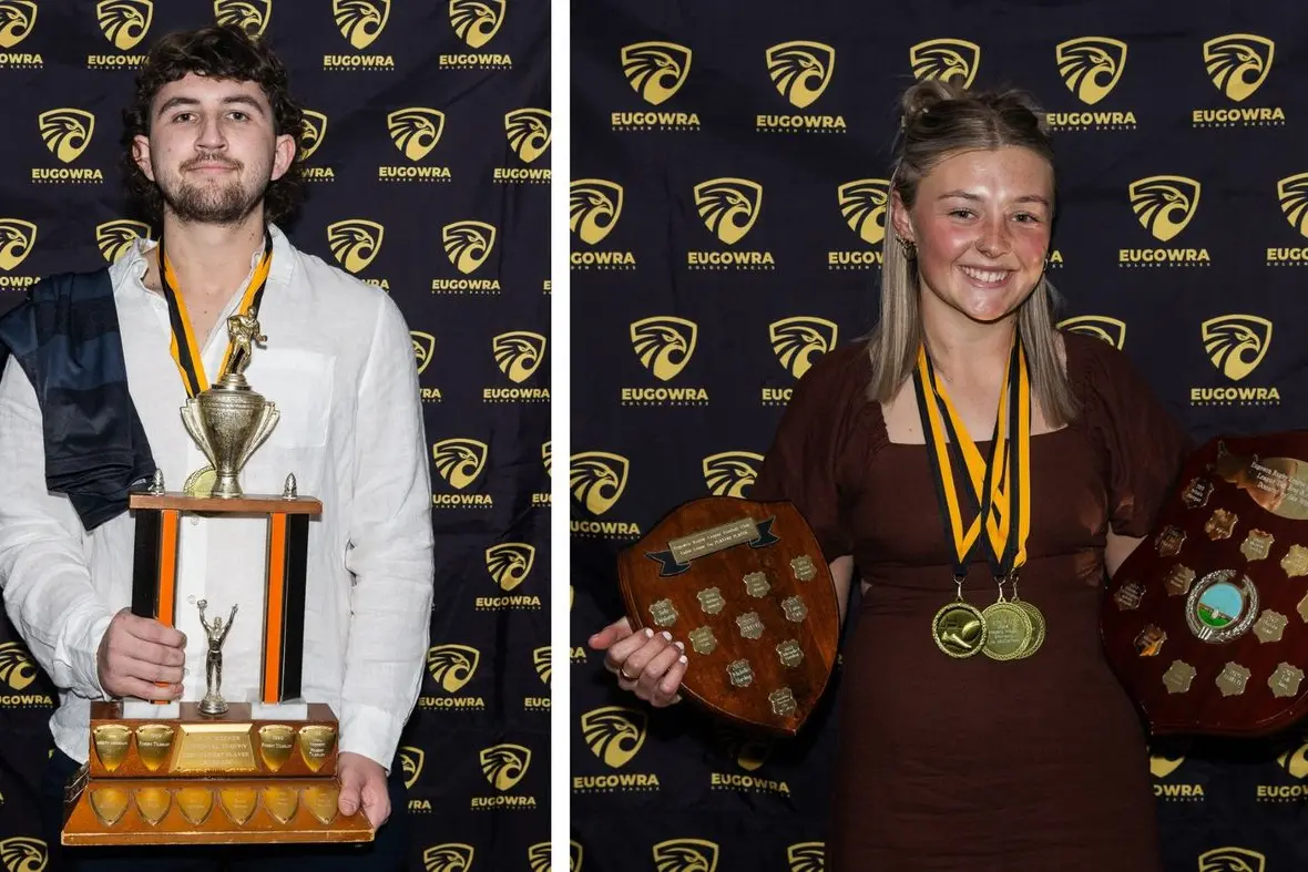 Best and fairest for the Golden Eagles Jourdain Girot-Serplet and for the Geagles Lila McCaffery. Pictures by Andrew Barnes