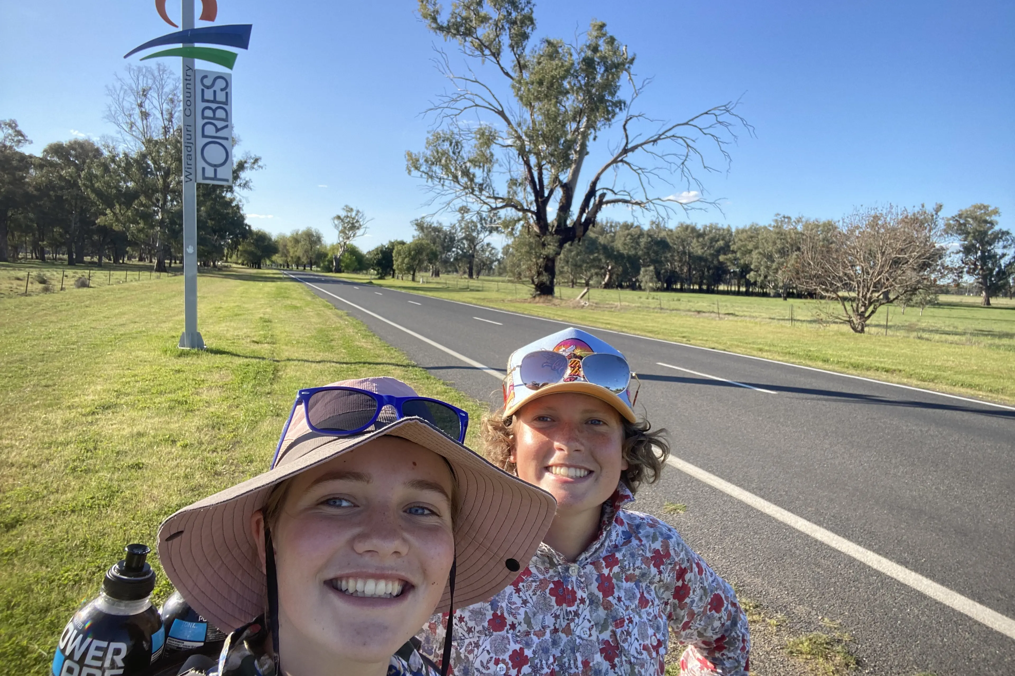 <p>Clare and Chloe walking out of Forbes midday Sunday on time to reach school at 9am Monday.</p>\\n