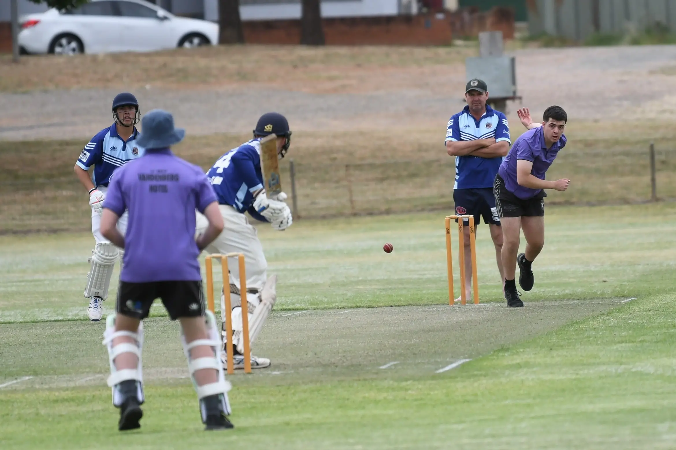 <p>Riley Goodsell bowling for Vandenberg Warriors. </p>\\n