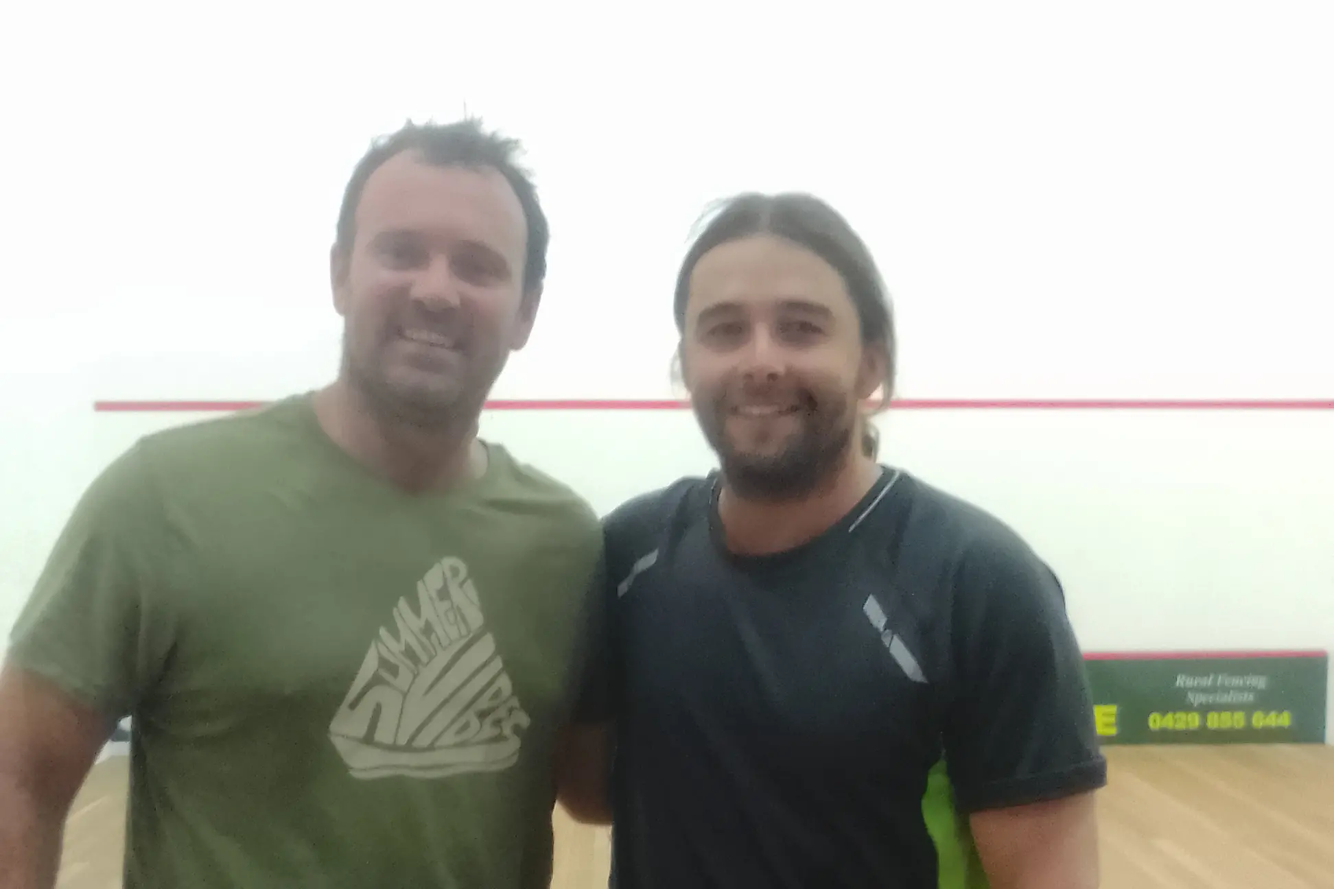 <p>Wayne Bilsborough and Alex Doyle on court. </p>\\n