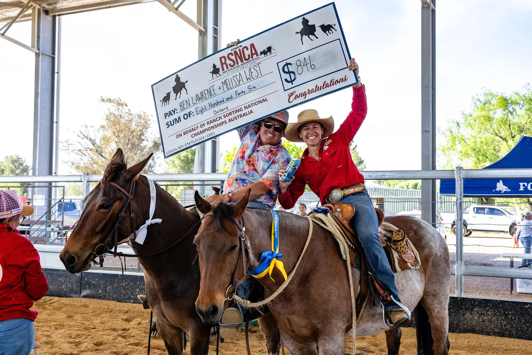 <p>Ben Lawrence and Forbes\\' Melissa West celebrating their win in Western Heritage All Levels. PHOTO: Krak\\'d Lens</p>\\n