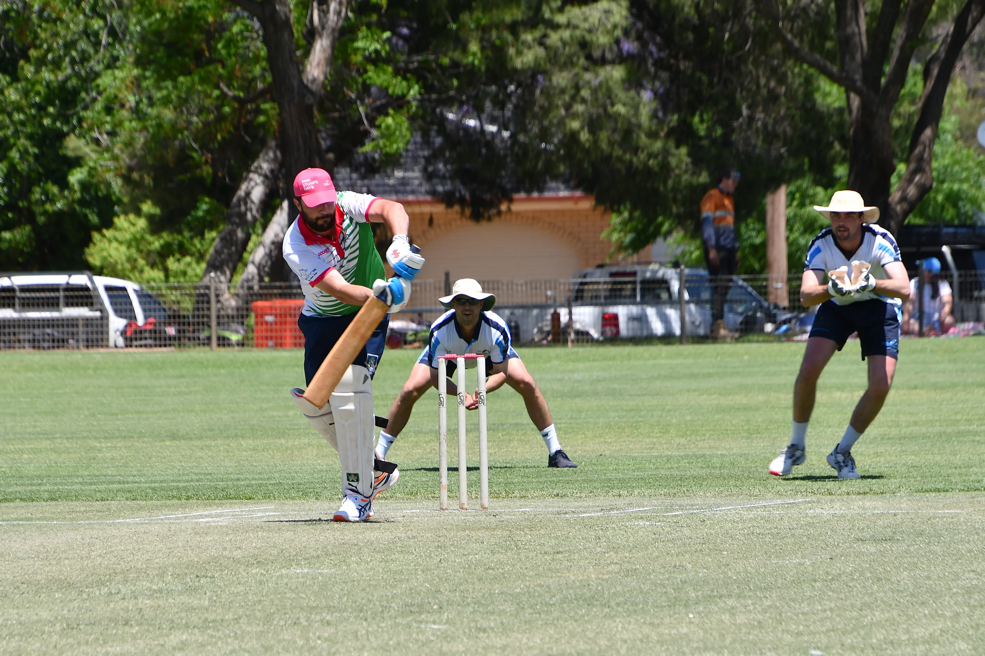 <p>Parkes Raptors\\u2019 Jacob Patton in batt with Ben Seyffer and wicket keeper Charlie Mitton. PHOTOS: Jenny Kingham</p>\\n