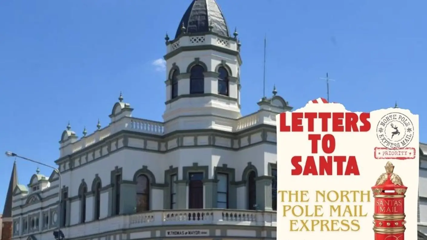 North Pole mailbox open, send your letter to Santa