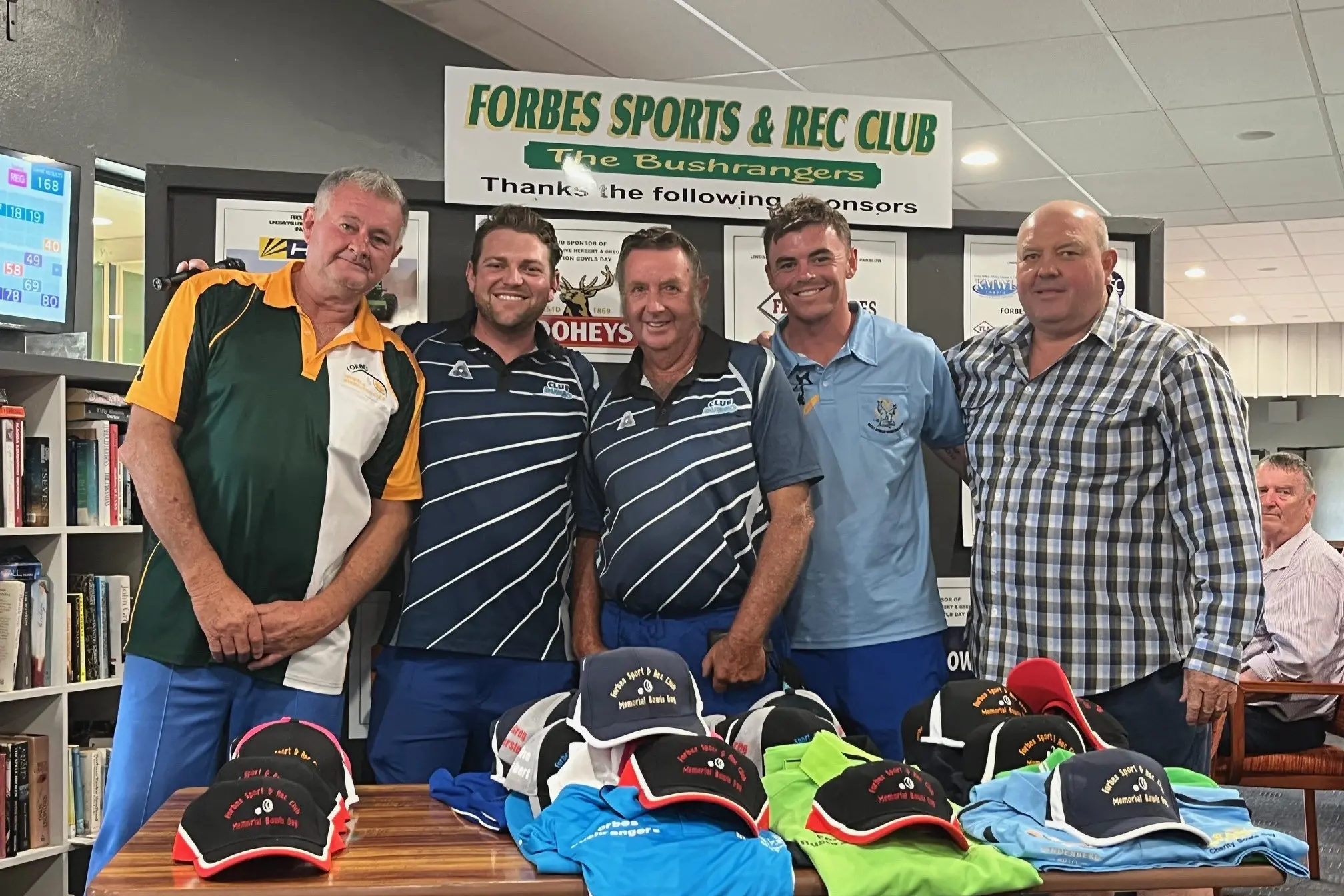 <p>Tony Dicks representing Lindsay Willding\\'s family and Jack Clarke on behalf of Clive Herbert\\'s family with winners Tim and Barry Wilkinson and Dan Stanley. PHOTO: Tara Shaw</p>\\n