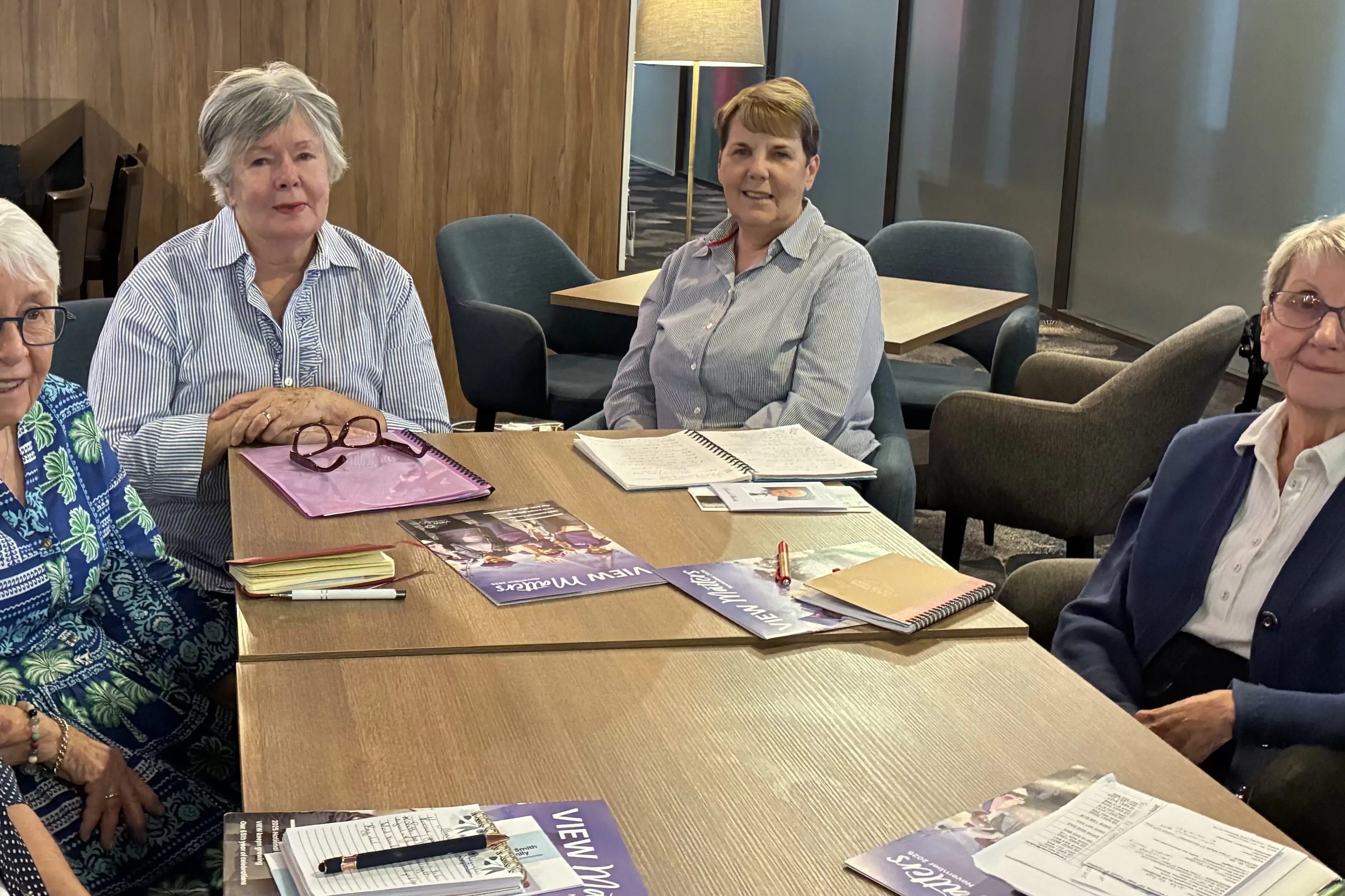 <p>Committee members Di Finlay, Carol Whatling, Di Huggett and outgoing long time committee member Pat Phillips.</p>\\n