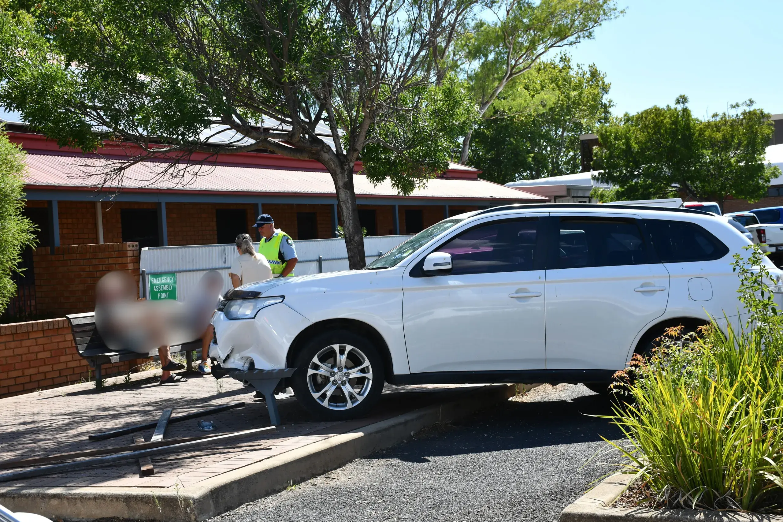 <p>A 53-year-old man allegedly with a blood alcohol reading of 0.126 had driven his car over a gutter in a carpark and into a park bench getting stuck.</p>\\n
