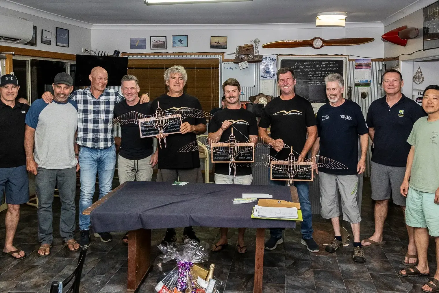 <p>Open class winners (centre) Attila Bertok in second, first Rory Duncan and third Jon Durand. PHOTO: Michael Zupanc, Peak Pictures</p>\\n