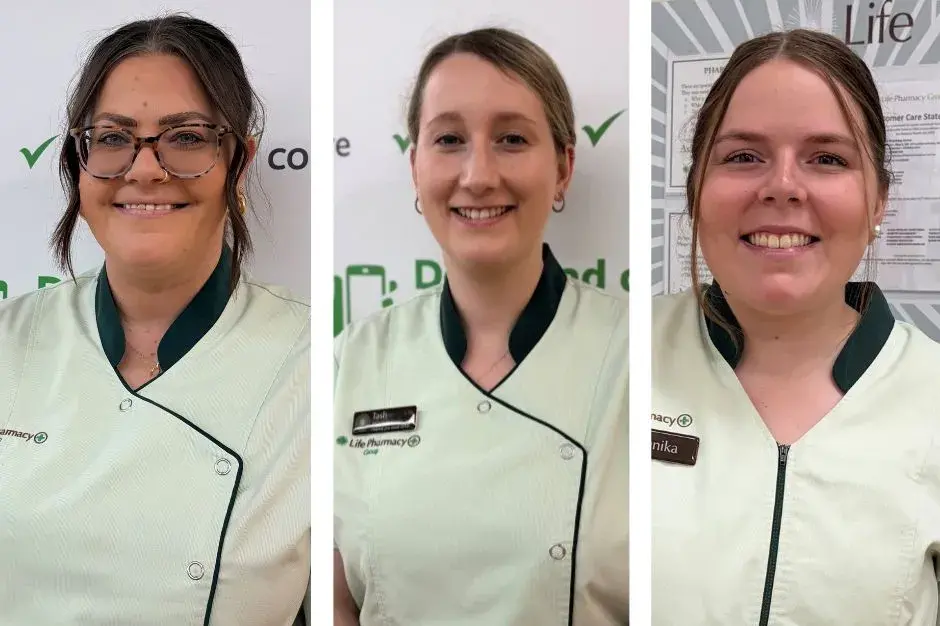 <p>Caitlin Haase, Natasha Sharpe and Annika Duke. </p>\\n