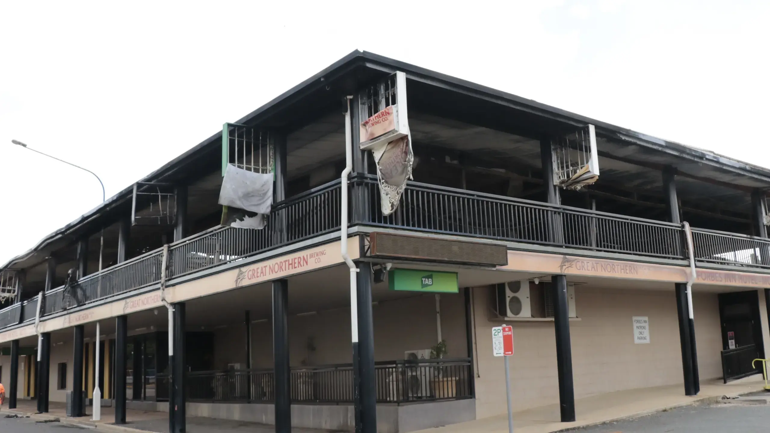 Emergency services battle to contain, control devastating fire at Forbes Inn