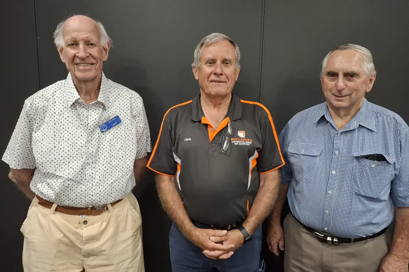 <p>Don Rath, Chris Roylance and Mick Malloy. PHOTO: Forbes Probus</p>\\n