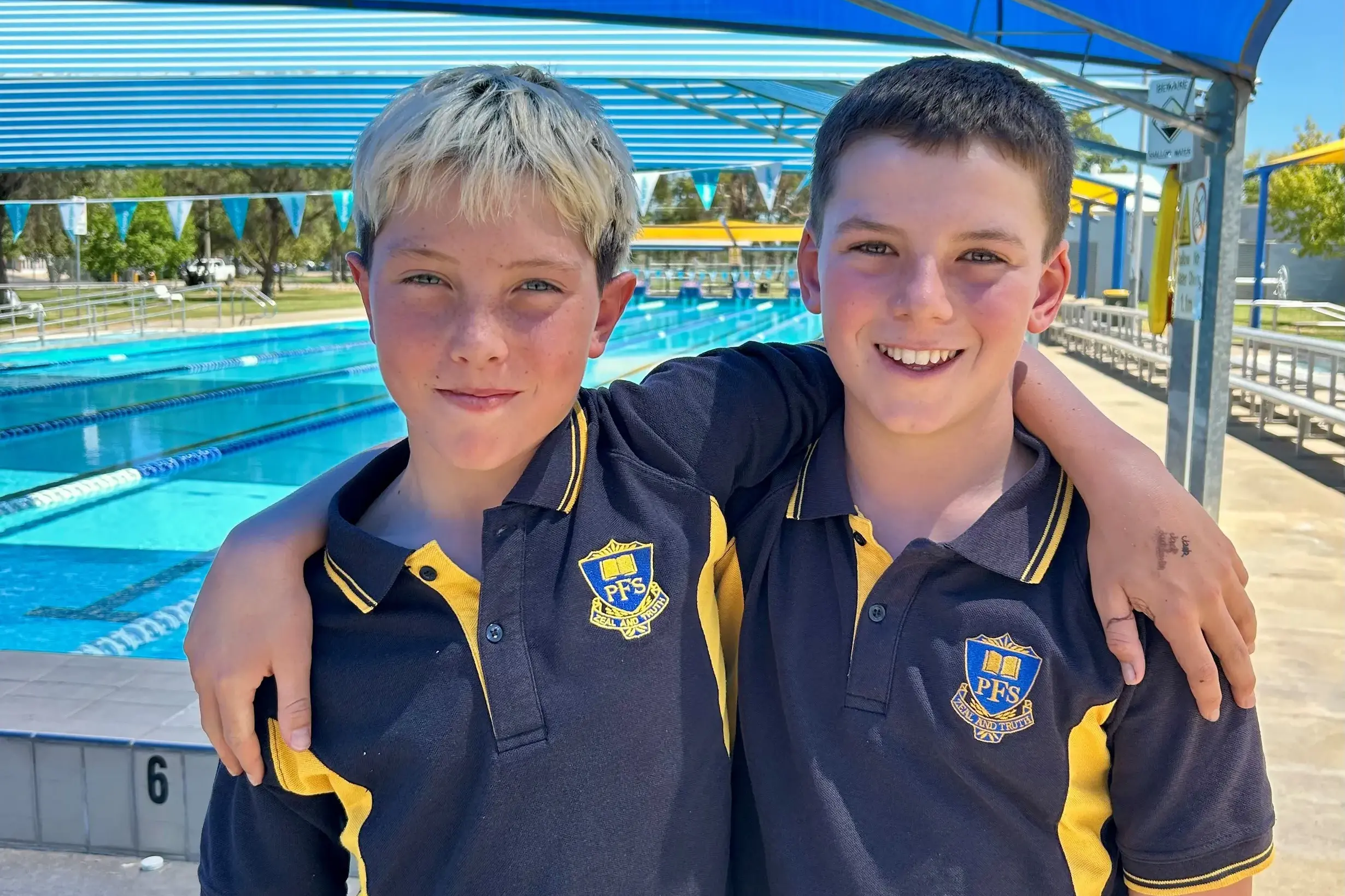 <p>Record breakers Jack and Miles. </p>\\n