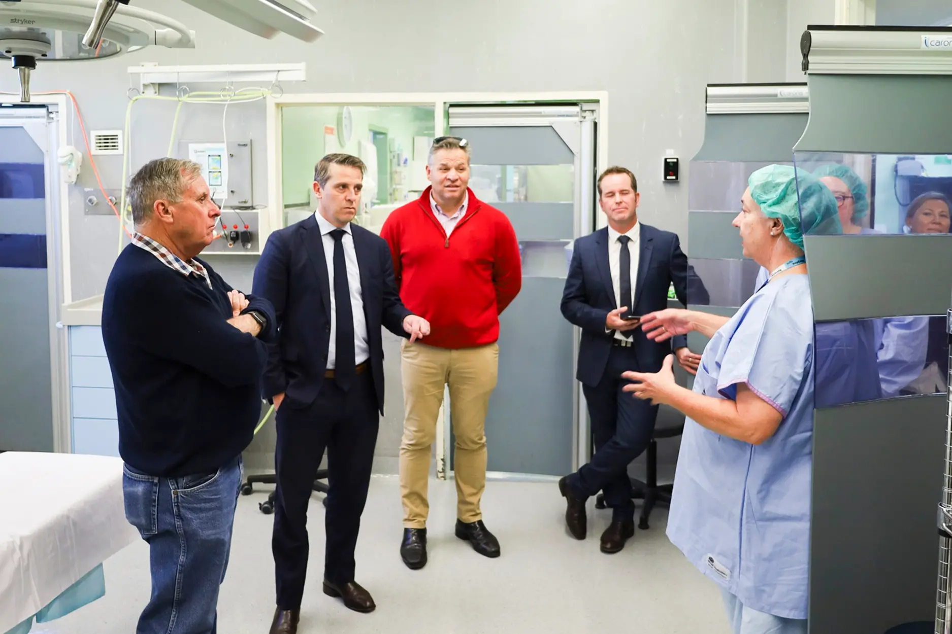 <p>Minister for Regional Health Ryan Park visited the Forbes hospital operating theatre in 2024 with Deputy Mayor Chris Roylance, Member for Orange Philip Donato, Council\\'s Mat Teale. </p>\\n